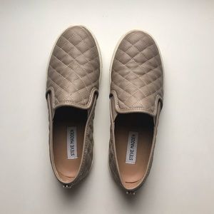 Steve Madden Grey Slip-On Shoes